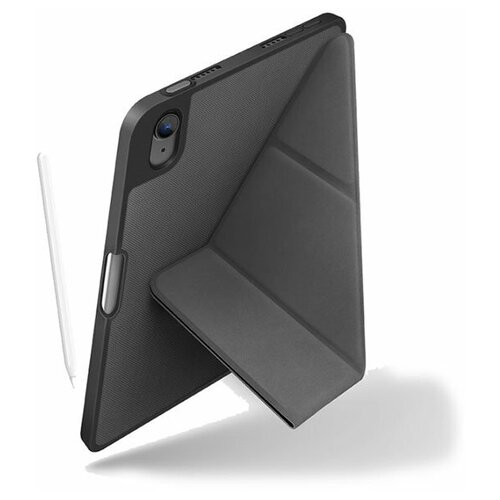 Чехол Uniq Transforma Anti-microbial (PDM6(2021)-TRSFGRY) iPad mini (6 го поколения) (2021), черный uniq чехол uniq camden anti microbial pdm6 2021 campnk ipad mini 6 го поколения 2021 розовый