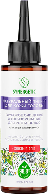 Натуральный пилинг для кожи головы Synergetic Глубокое Очищение и Тонизирование 110 мл