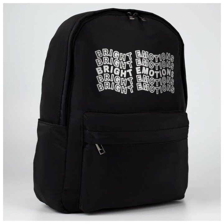 Рюкзак текстильный, черный, 38 х 12 х 30 см