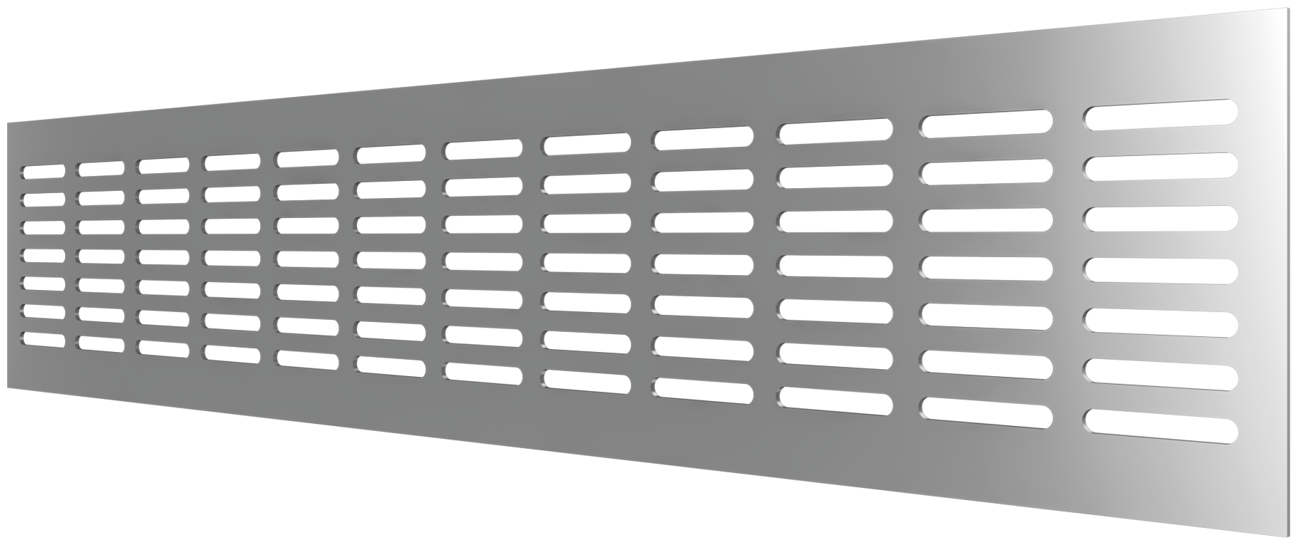 Решетка 4808DP Al Silve для подоконников алюминиевая с анодированным покрытием 480x80, Silver"