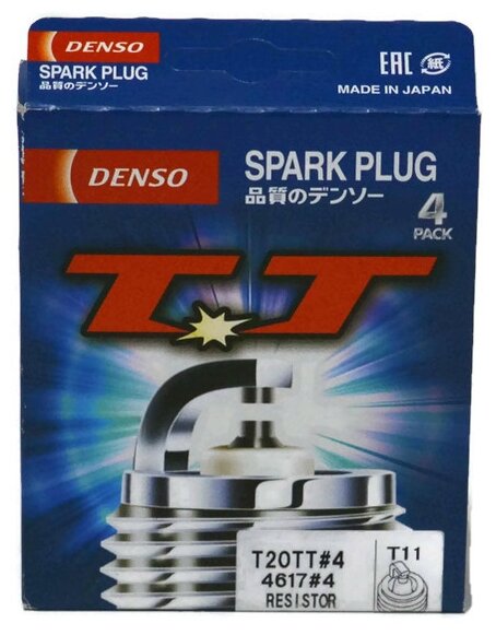 Комплект свечей зажигания DENSO T20TT (комплект/4шт.)