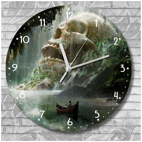 Настенные часы УФ фэнтези море череп - 3163