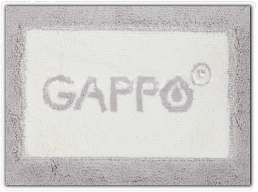 Коврик в ванную Gappo G85501, 60 x 90 см, полиэстер, серый