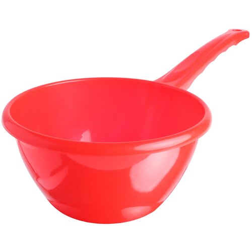Ковш для сырного зерна с ручкой на 1,8 л (пластик) красный