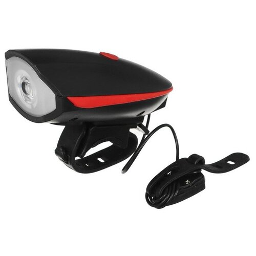 фото Фонарь велосипедный передний с сигналом, 300 люмен, usb, 1200mah, цвет красный ___