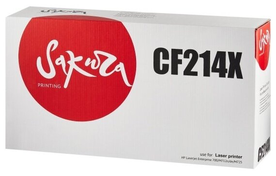 Картридж Sakura Printing Sakura CF214X (14X) для HP LJ Ent700M712n/LJ Ent700M712dn/LJ Ent700M725, черный, 17500 к.