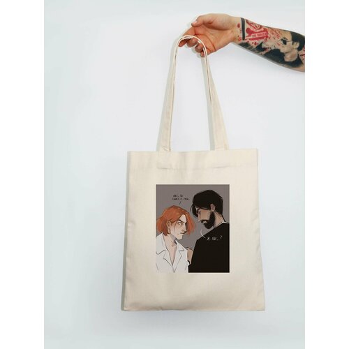 фото Сумка new print service, текстиль, бежевый