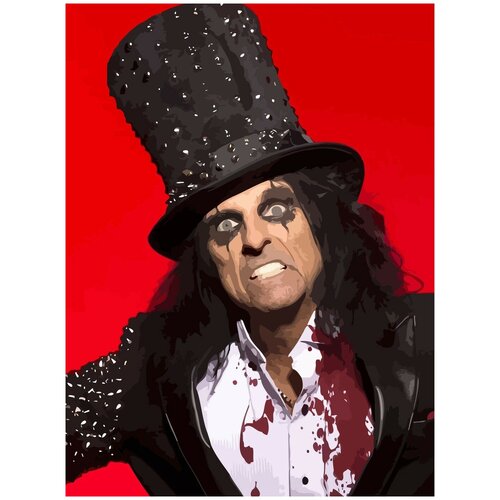 Картина по номерам на холсте Alice Cooper - 2 30X40 картина по номерам на холсте fable 2 30x40