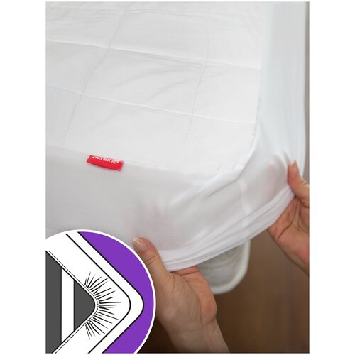 Наматрасник OLTEX Марсель DOUBLE FIX 140х200х30 / Наматрасник на кровать 140х200 / Наматрасник с бортом и резинками