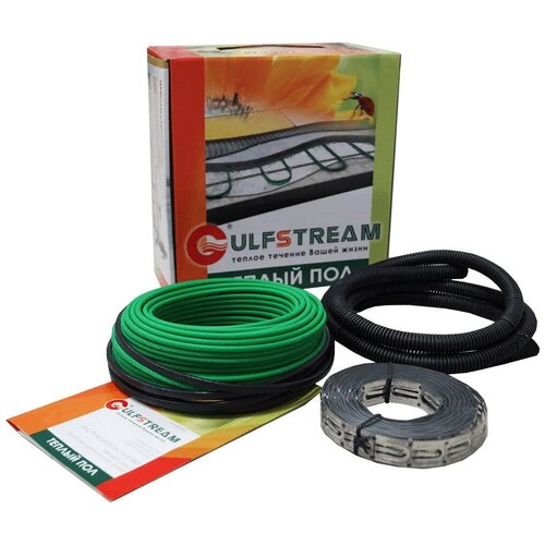Теплый пол Теплый пол под стяжку плитку кабельный теплый пол Gulfstream 10 м 200 Вт 2508₽