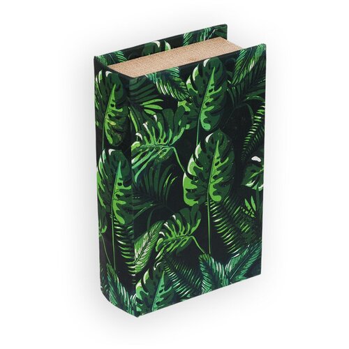 Gamma BBK-01 шкатулка-книга 17 х 11 х 5 см N075 Монстера в джунглях