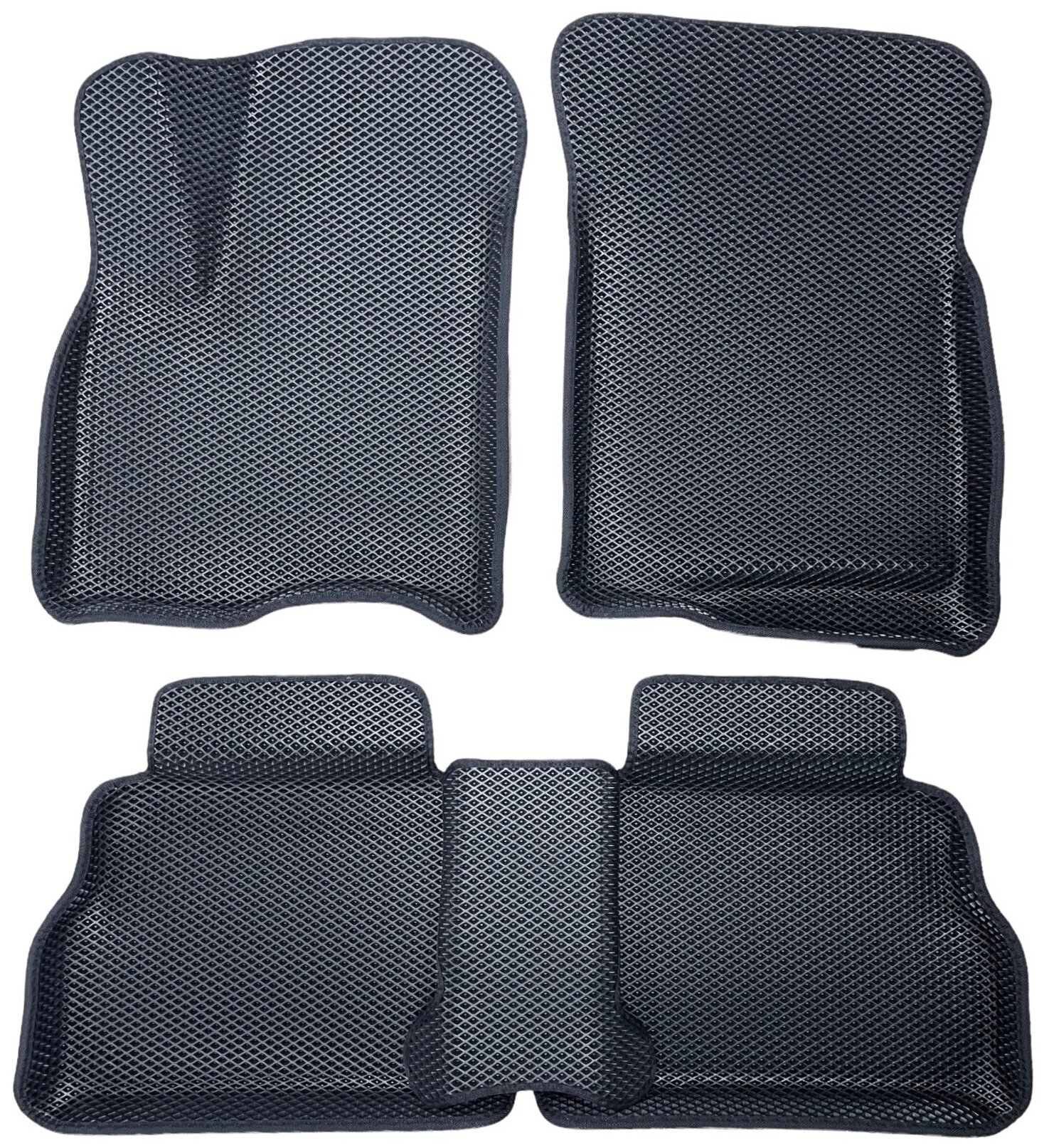Автомобильные коврики ЕВА / EVA для Chery Tiggo 7 Pro 2020- / Чери Тигго 7 Про / 3D 3Д / черный- ромб - черный