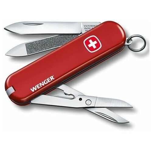 фото Складной нож victorinox wenger, 7 функций, 65мм, красный / 1447821