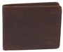 Бумажник KLONDIKE DIGGER Amos, натуральная кожа в темно-коричневом цвете, 12,5 x 10 x 2,5 см KD1042-03