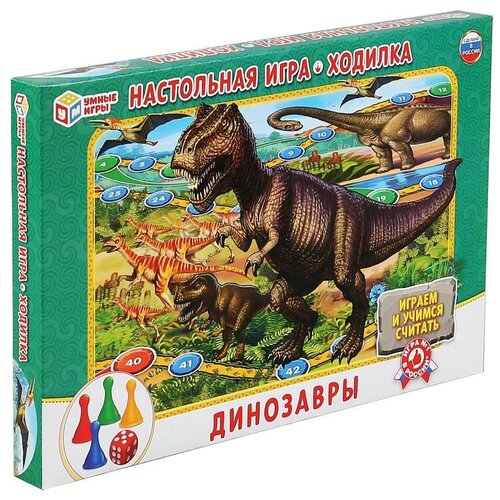 Настольная игра-ходилка Динозавры Умные игры 4690590228005 настольная игра умные игры динозавры