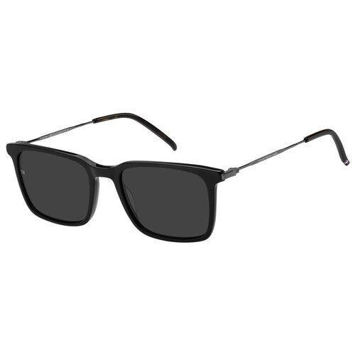 Солнцезащитные очки TOMMY HILFIGER, прямоугольные, для мужчин, черный