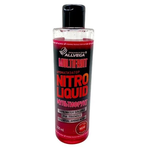 Ароматизатор ALLVEGA Nitro Liquid, 250 мл, 6 шт., мультифрукт ароматизатор жидкий allvega nitro liquid carp caras 250мл карп карась