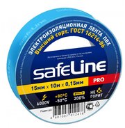 Изолента Safeline 15мм х 10м синий 9359, 1 штука