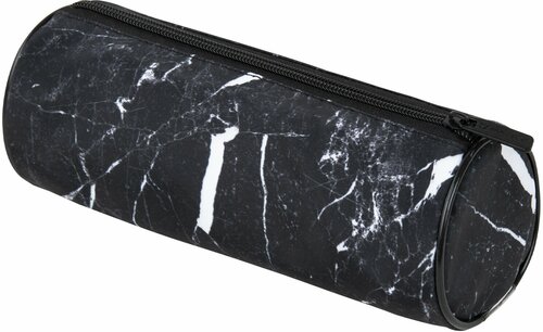 Пенал-тубус BRAUBERG, с эффектом Soft Touch, мягкий, "Black marble ...