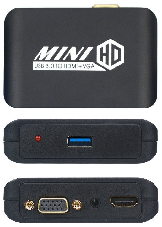 Адаптер PALMEXX USB3.0 to HDMI+VGA, внешняя видеокарта AY92