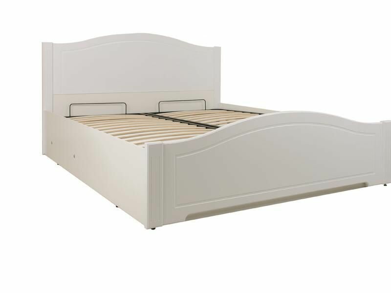 Кровать с подъемным механизмом Ижмебель Виктория 05 160х200 Белый глянец