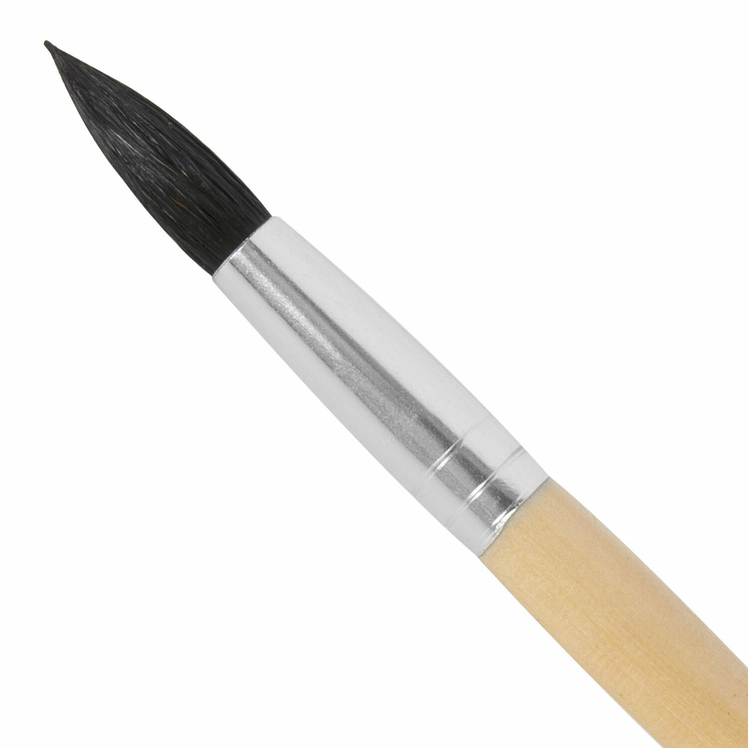 Кисть BRAUBERG белка, круглая, с длинной ручкой, №8, 5 шт., бежевый - фото №4