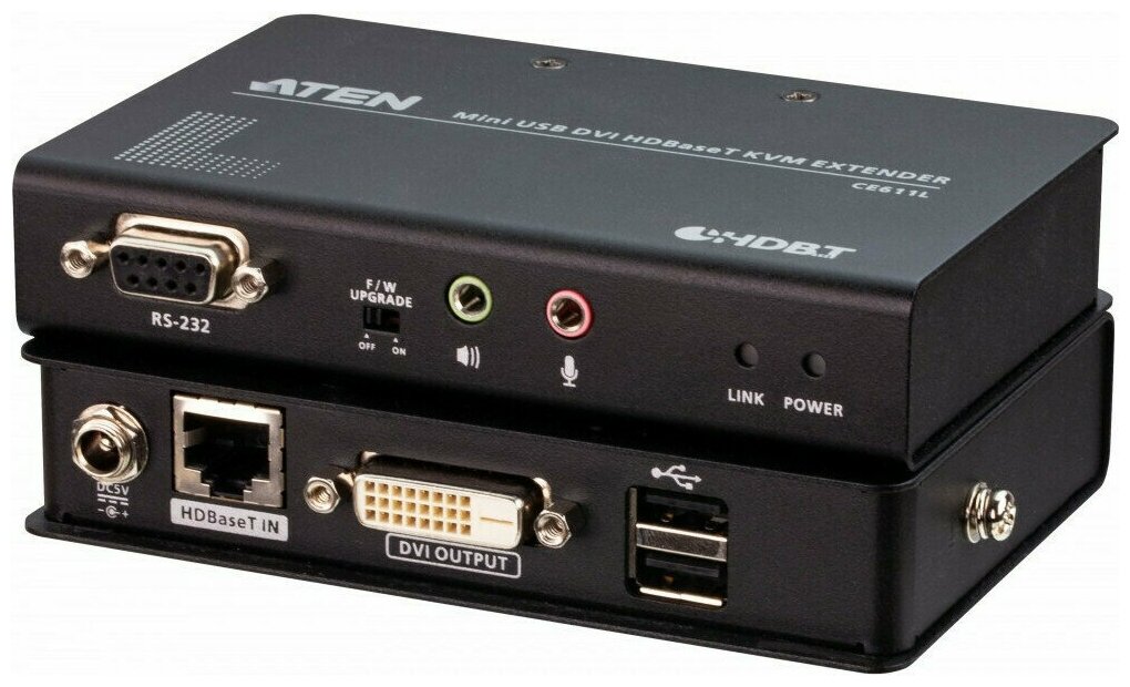 Устройство Aten Мини USB DVI HDBaseT KVM удлититель(1920x1200@100m)