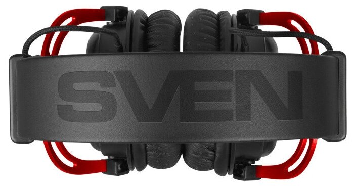 Наушники с микрофоном SVEN AP-G1000MV черный/красный 2.2м мониторные оголовье (SV-020361)