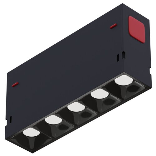 Трековый магнитный светодиодный светильник LINER S39 TUYA SMART DIM 10W 5х2W OSRAM 36° CRI90 3000-6000K | Black L138x34x58mm 220V