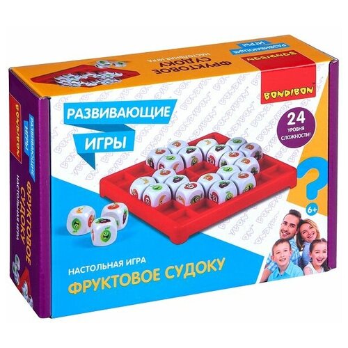 Развивающие настольные игры Bondibon фруктовое судоку, BOX