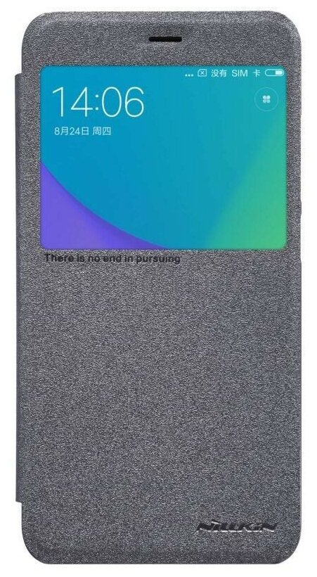 Чехол-книжка Nillkin для Xiaomi Redmi Note 5A, полиуретан, серый - фото №5