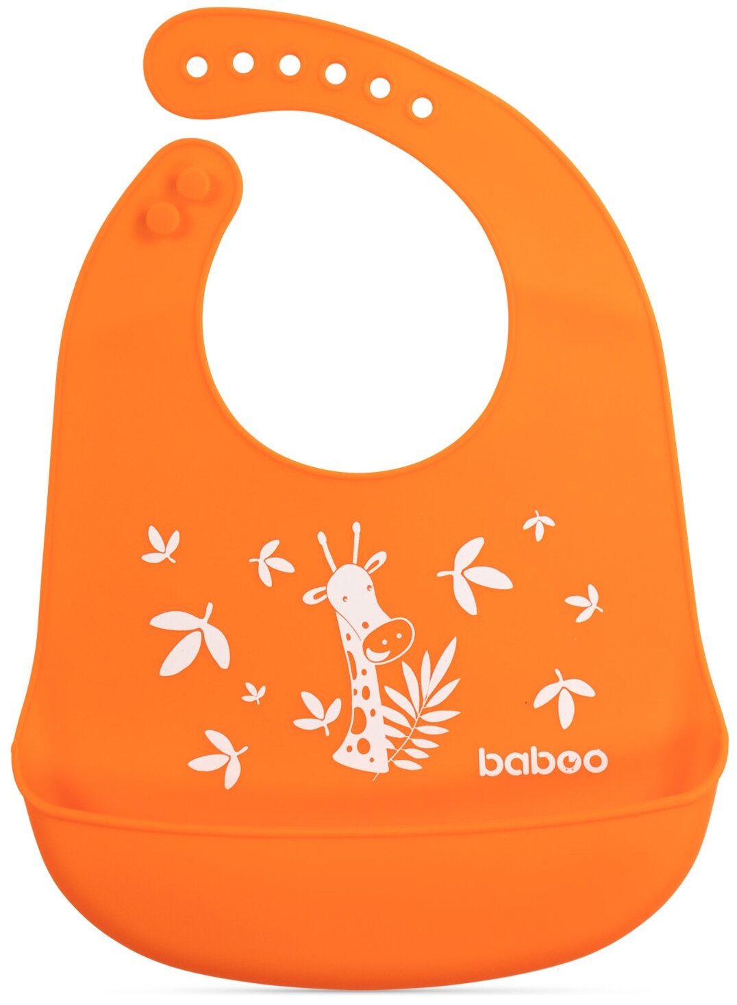 Фартук нагрудный Baboo с карманом оранжевый с 4 месяцев - фото №1