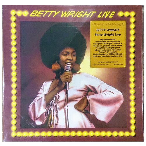 Betty Wright - Betty Wright Live (LP прозрачная жёлтая '2020) rare flowers night orchid edp 50 ml woman perfume care original