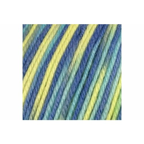 Пряжа Color City Венецианская осень принт голубой-лимон-бирюза (806), 85%мериносовая шерсть/15%акрил, 230м, 100г, 1шт