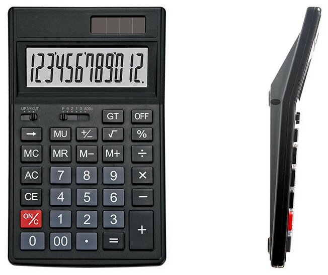 Калькулятор настольный ErichKrause 105*175 DC-4412N 12 разрядный черный