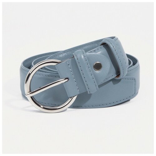 фото Ремень жен 06-01-02-01, 3,5*0,3*110 см, винт, пряжка металл, серо-голубой noname