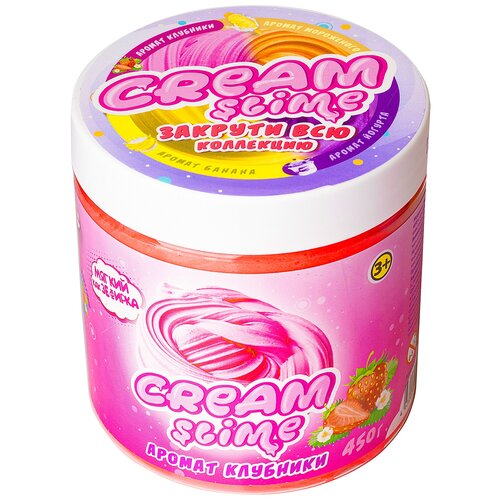 Слайм Волшебный мир Cream-slime с ароматом клубники, 450 г (SF05-S)