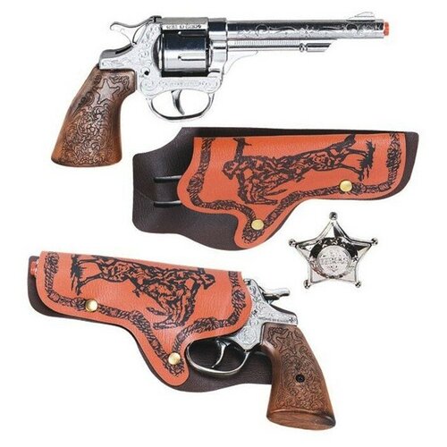техасский набор gonher 2 револьвера Набор Gonher Cowboy Wild West (158/0) Ковбойский с игрушечными 2 револьверами