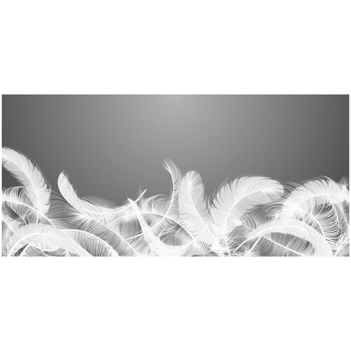 Фотообои Уютная стена Белоснежные перья 580х270 см Бесшовные Премиум (единым полотном)