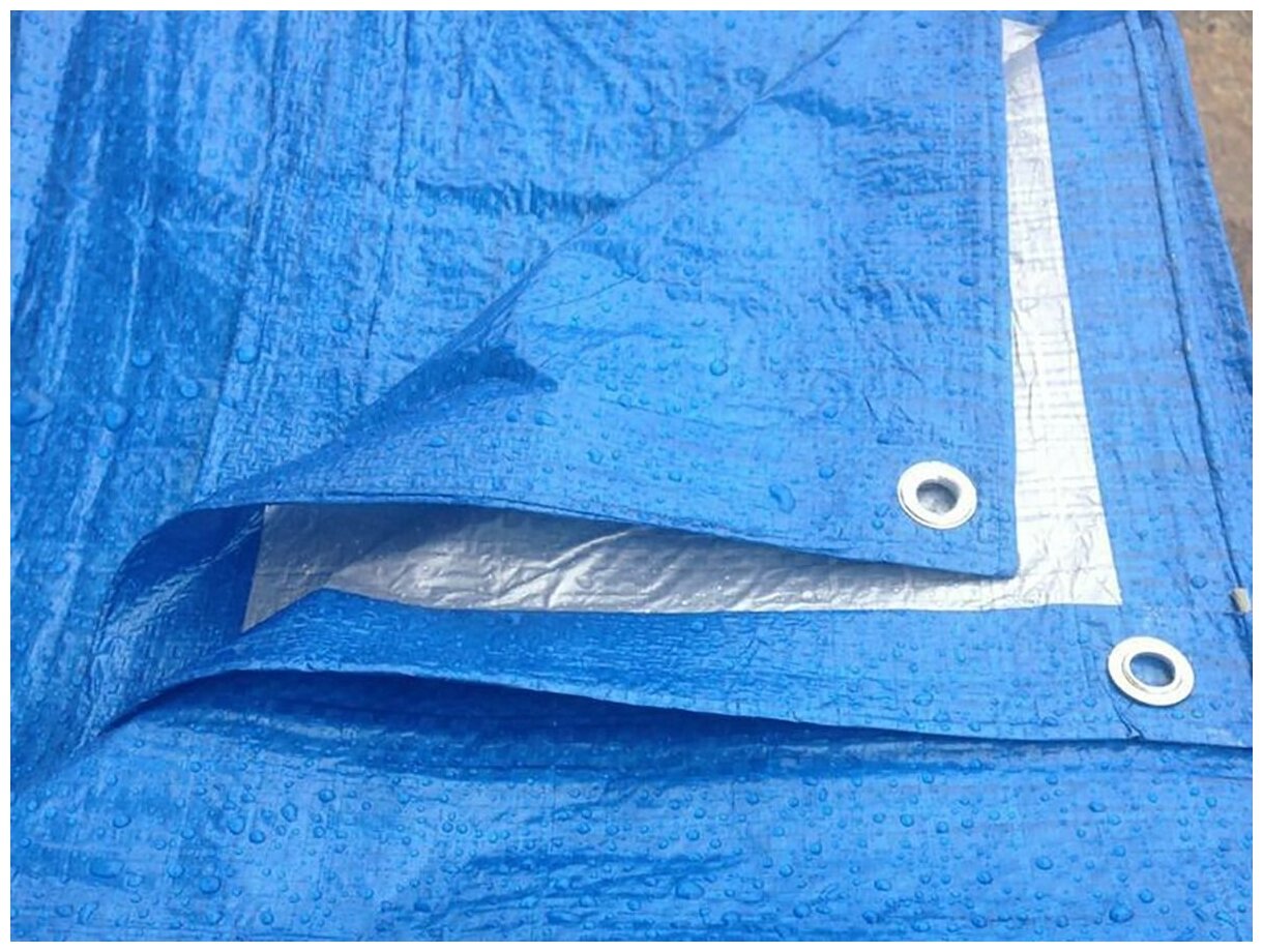 фото Тент Тарпаулин строительный 60 гр/ м. кв. 2х3 м, шаг люверса 0,5 м