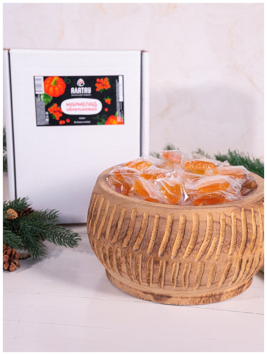 Мармелад Алатау облепиха тыква желейный с натуральным соком на пектине 1 кг - фотография № 3