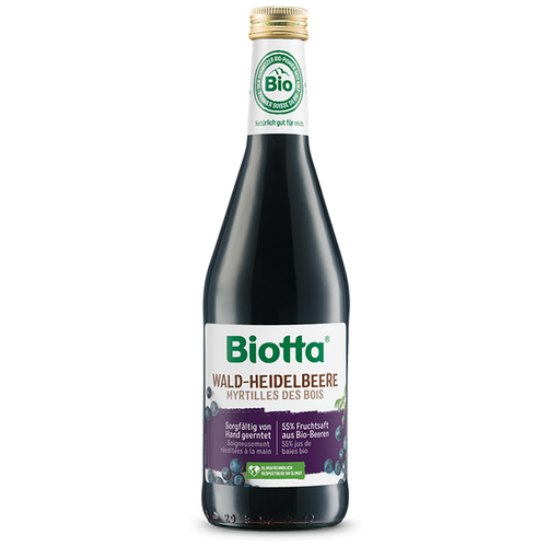 Нектар Biotta Wald-Heidelbeere, BIO(БИО) из черники прямого отжима, без сахара, 0.5 л, 500 г