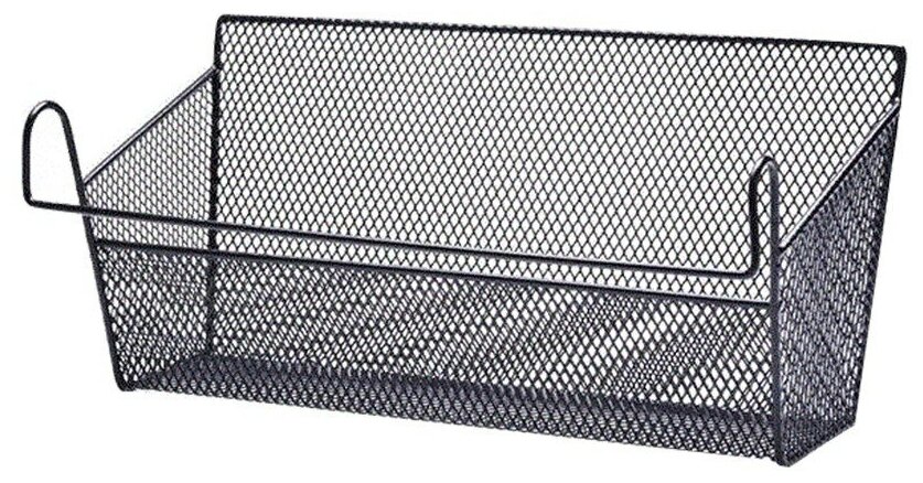 Полка для хранения, подвесной органайзер для вещей, металлическая корзина ZDK Homium (накопитель), цвет черный, размер 39*9*18,5см - фотография № 1