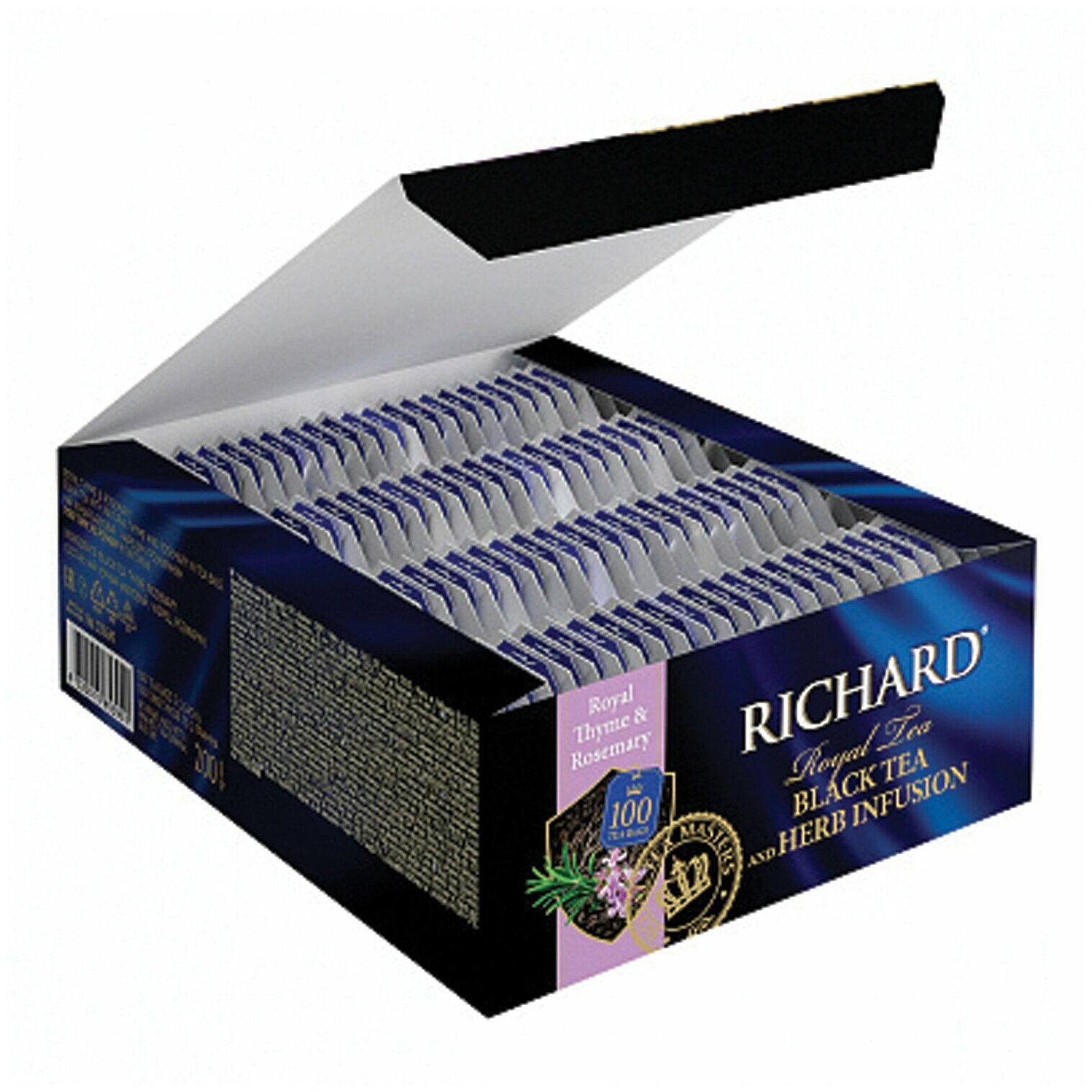 Чай Richard "Royal Thyme & Rosemary" чёрный ароматизированный 100 сашет - фотография № 15