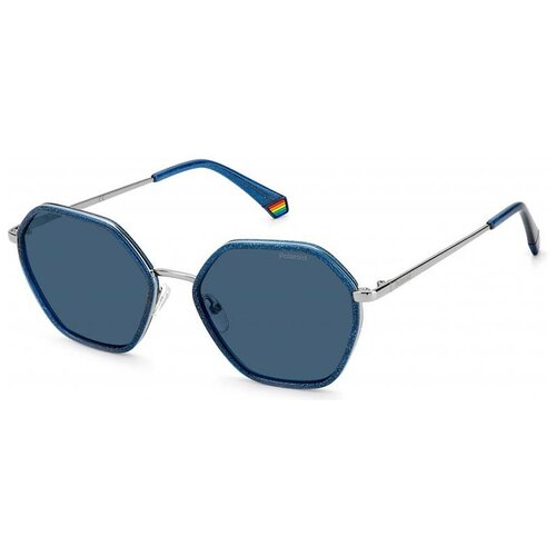 солнцезащитные очки polaroid polaroid pld 6148 s x pjp c3 pld 6148 s x pjp c3 синий голубой Солнцезащитные очки Polaroid, синий