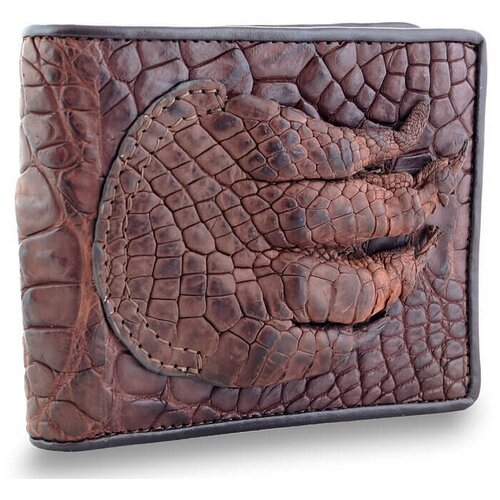 фото Крутой мужской кошелек из настоящей кожи крокодила с лапой exotic leather