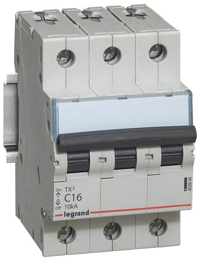 Автоматический выключатель TX3 10kA 16A 3П тип С. Legrand 403944