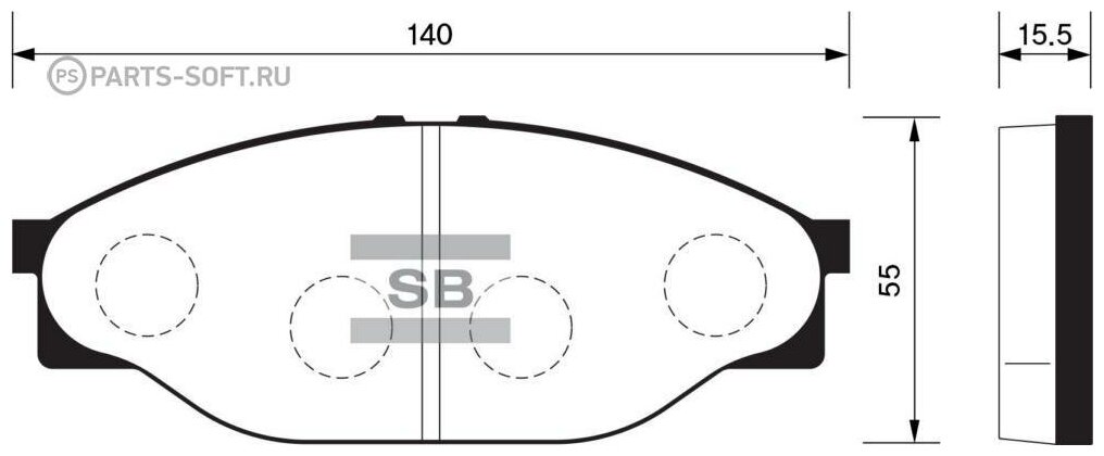 SANGSIN BRAKE SP1139_колодки дисковые передние\ Toyota Hiace 2.0/2.4/2.4D 90-95/Hilux 2.4D/2.4 4WD 92-95