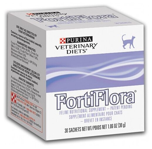 Пребиотическая добавка Purina Pro Plan Veterinary diets Forti Flora для кошек и котят, 1гр*30шт. Purina ProPlan - фото №5