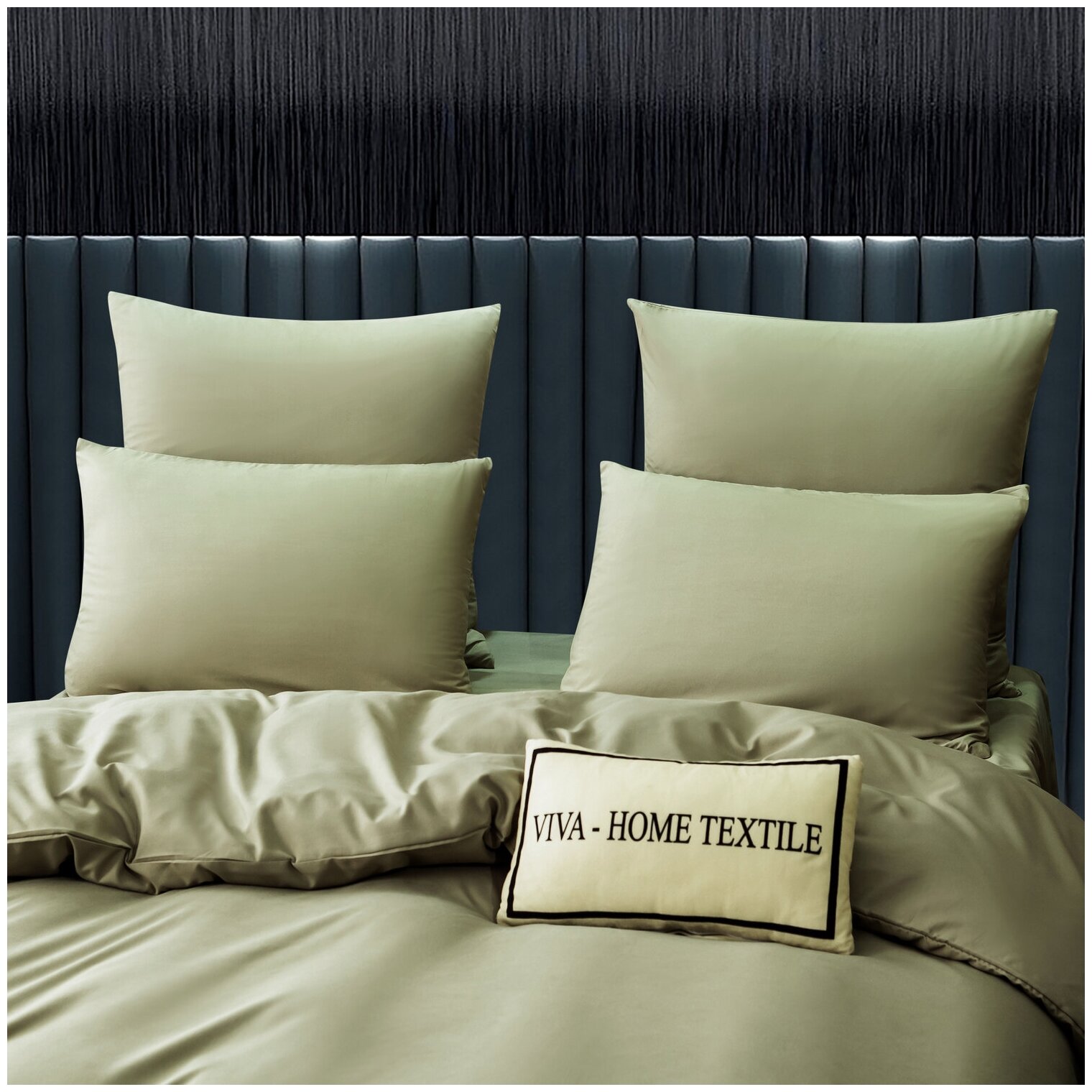 Комплект постельного белья 1.5 спальный с наволочками размером 70х70 Однотонный Сатин CS048 - фотография № 3